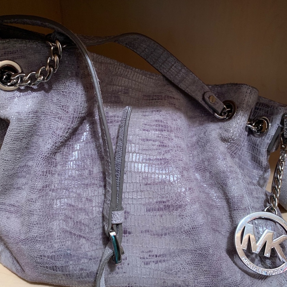 Michael Kors Snakeskin Embossed Crossbody Hobo
